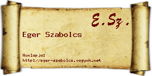 Eger Szabolcs névjegykártya