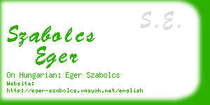 szabolcs eger business card